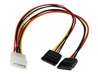 Molex na duálny SATA napájací adaptér - rozdeľovač napájania - 4-pinové interné napájanie (samec) na SATA napájanie (samica) - pre P/N: BRACKET125PTP, HSB13SATSASB, HSB1SATSASBA, HSB1SATSASVA, HSB43SATSASB, S322M225R