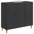 vidaXL Servírovacia skriňa Čierna 89 x 34,5 x 80 cm Kompozitné drevo