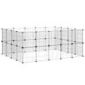 vidaXL 36-panelová klietka pre domáce zvieratá čierna 175x140x70 cm oceľ