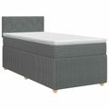 vidaXL Posteľ boxspring s matracom Tmavosivá 100 x 200 cm Látka