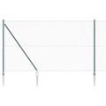 vidaXL Reťazová brána s hrotmi 10 x 1,6 m PVC potiahnutá oceľ Zelená