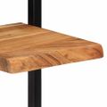 vidaXL Nástenné police 2 ks 25x25x75 cm akáciový masív a oceľ