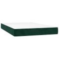 vidaXL Posteľný rám boxsping s matracom tmavozelený 120x200 cm zamat