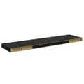 vidaXL Plávajúce nástenné police 2 ks, čierne 90x23,5x3,8 cm, MDF
