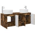 vidaXL Set kabinetov do kúpeľne 3 ks Dymový dub 49,5 x 44,5 x 65,5 cm