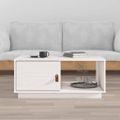 vidaXL Konferenčný stolík biely 80x50x35,5 cm borovicový masív