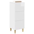 vidaXL Zásuvkový kabinet Biela s vysokým leskom 33 x 34,5 x 90 cm
