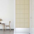 vidaXL Nástenné panely 12 ks krémové 30x30 cm umelá koža 1,08 m²