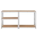 Kovový úložný regál Atos RB-1251 180x90x40 cm strieborný
