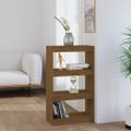 vidaXL Knižnica/deliaca stena medová 60x30x103,5 cm masívna borovica