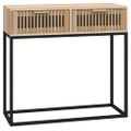 vidaXL Konzolový stolík 80x30x75 cm spracované drevo a železo