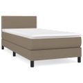 vidaXL Boxspring posteľ s matracom sivohnedý 100x200 cm látka