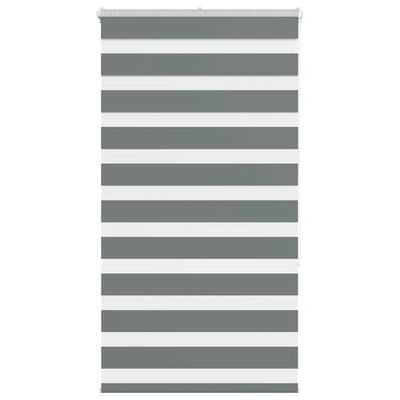 vidaXL Zebra roleta tmavošedá 75x150 cm šírka látky 70,9 cm polyester