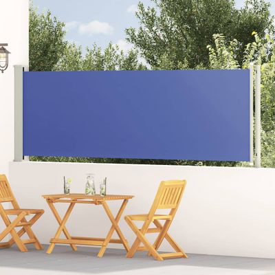 vidaXL Zaťahovacia bočná markíza na terasu 117x614 cm modré