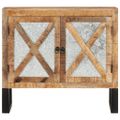 vidaXL Komoda 80x30x71 cm masívne surové mangovníkové drevo a kov