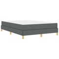 vidaXL Posteľ s pružinovým rámom Tmavo šedá 140 x 190 cm látka