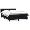 vidaXL Posteľný rám boxsping s matracom Čierna 160x220 cm zamat