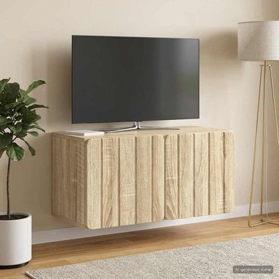 vidaXL Nástenná TV skrinka 59,5 x 31 x 30 cm Dub sonoma