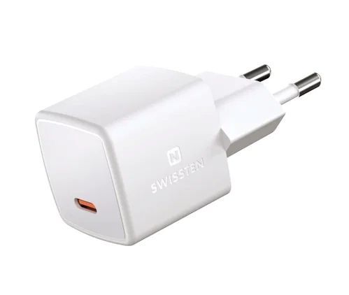 SWISSTEN MINI SIEŤOVÝ ADAPTÉR GaN USB-C 25W POWER D