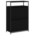 vidaXL Botník čierny 75x34x112 cm kompozitné drevo