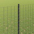 vidaXL Zabudovaný plotový stĺpik 5 ks Sivá 200 cm