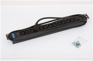 19'' 14xIEC C13,kontrol.,3x1.5mm 2m kab.IEC320 C14