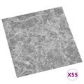 vidaXL Podlahové dosky Sivá 5,11 m² 55 ks PVC