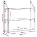 vidaXL 3-posch. nástenná polica hnedý dub 80x21x78,5 cm kompoz. drevo