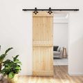 vidaXL Posuvné dvere Prírodná a čierna 70 x 210 cm