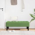 vidaXL lavička s vankúšom Svetlo zelená 113 x 57 x 39 cm Zamat