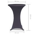 vidaXL Naťahovací návlek na stôl, 2 ks, 60 cm, antracitový