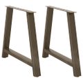 vidaXL Nohy k jedálenskému stolu v tvare A, 2 ks, 100 x (72-73) cm, oceľ