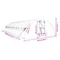 vidaXL Fóliovník s oceľovým rámom zelený 60 m² 12x5x2,3 m
