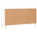 vidaXL Lavička na topánky, lesklá biela 102x35x55 cm, kompozitné drevo