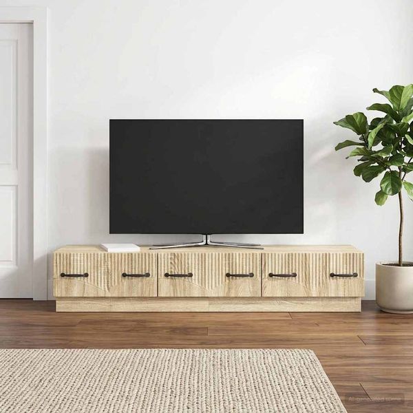 vidaXL TV skrinka Dub sonoma 147 x 34,5 x 27 cm Kompozitné drevo