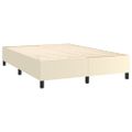 vidaXL Boxspring posteľ s matracom krémová 140x190 cm umelá koža