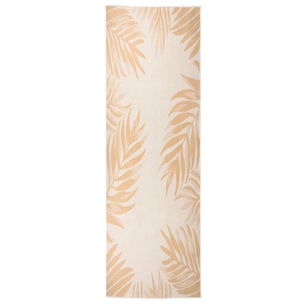 vidaXL Vonkajší koberec s plochým tkaním 80x250 cm listový vzor