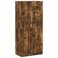 vidaXL Šatník dymový dub 90x52x200 cm spracované drevo