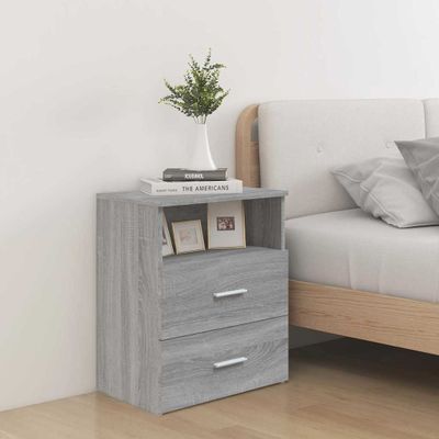 vidaXL Nočný stolík sivý dub sonoma 50x32x60 cm
