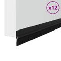 vidaXL Samolepiace tesnenia dverí s kefou 12 ks Čierna 100 cm