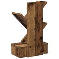 vidaXL Polica na knihy Tree 3-podlažná 30 x 18 x 48 cm Staré drevo