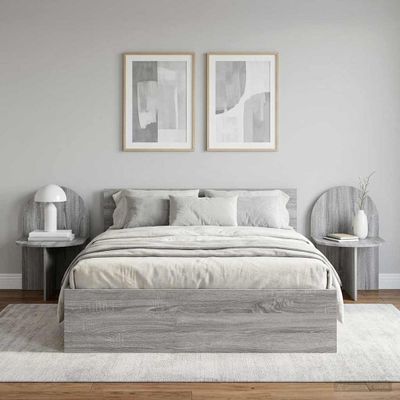 vidaXL Nočný stolík 2 pcs Sivá sonoma 48 x 49 x 65 cm