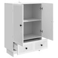 vidaXL Servírovacia skriňa Vysoký Lesklý Biely 66 x 34,5 x 95 cm