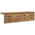 vidaXL Vešiak na stenu Nástenná montáž Staré drevo 40 x 10,5 x 10,5 cm