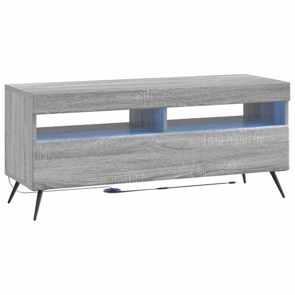 vidaXL LED TV kabinet Sivý Sonoma Kompozitné drevo
