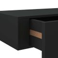 vidaXL Nástenná zásuvková polica čierna 40x23,5x10 cm MDF