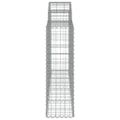 vidaXL Oblúkové gabiónové koše 12 ks 200x30x100/120cm pozinkov. železo