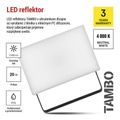 LED reflektor EMOS ZS2522 TAMBO, 20 W, 2000l m, IP65, čierna
