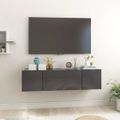 vidaXL Závesné TV skrinky 2 ks sivé 60x30x30 cm