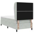 vidaXL Posteľ s pružinovým rámom Svetlosivá 200 x 100 cm Zamat